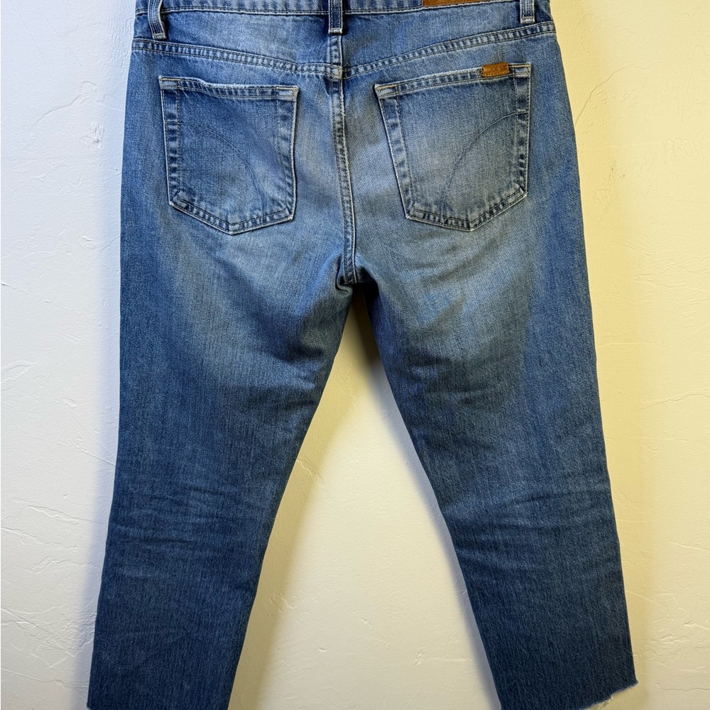 Blue Distressed Women’s Jeans with Patch Detail - Picture 5 of 7